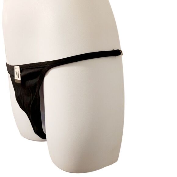 2/$20 Brand new Kiss silver chain black T-back panties - Picture 3 of 4